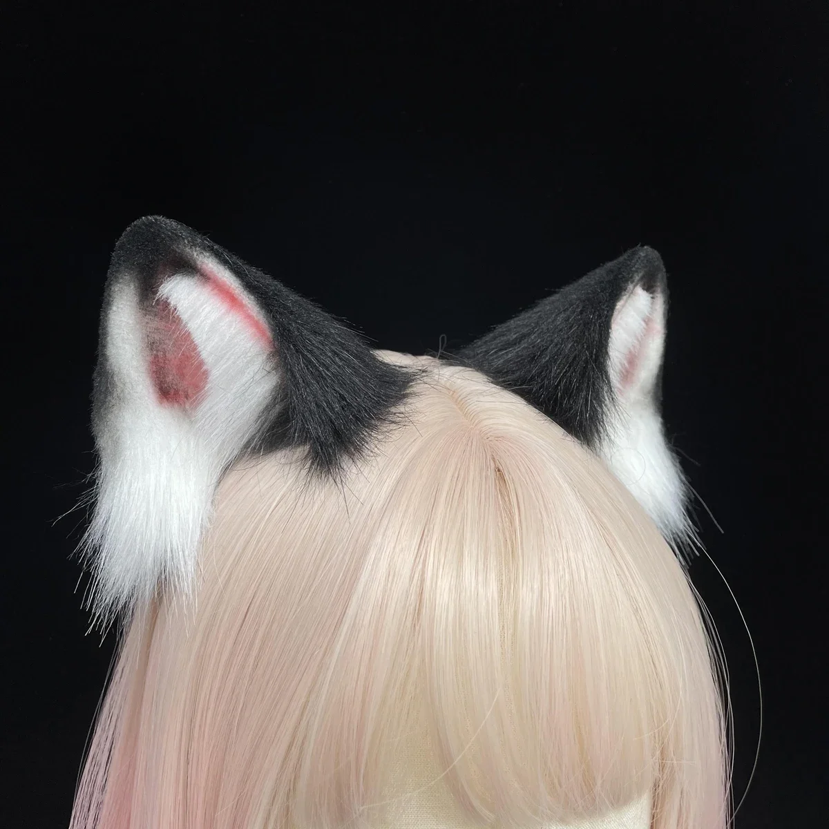 Opaska do włosów na Halloween dla dziewczynki, ręcznie robiona, urocza, symulacja kociej uszki, ręcznie robiona opaska do włosów z uszami kota KC, ozdoba do włosów Lolita, cosplay