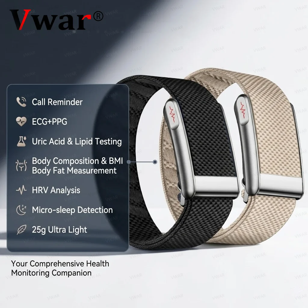 2026 New Nursing Grade Fitness Tracker Blood oxygen Blood Lipid Uric Acid ECG+PPG Body Temperature Health Smart Bracelet NFC