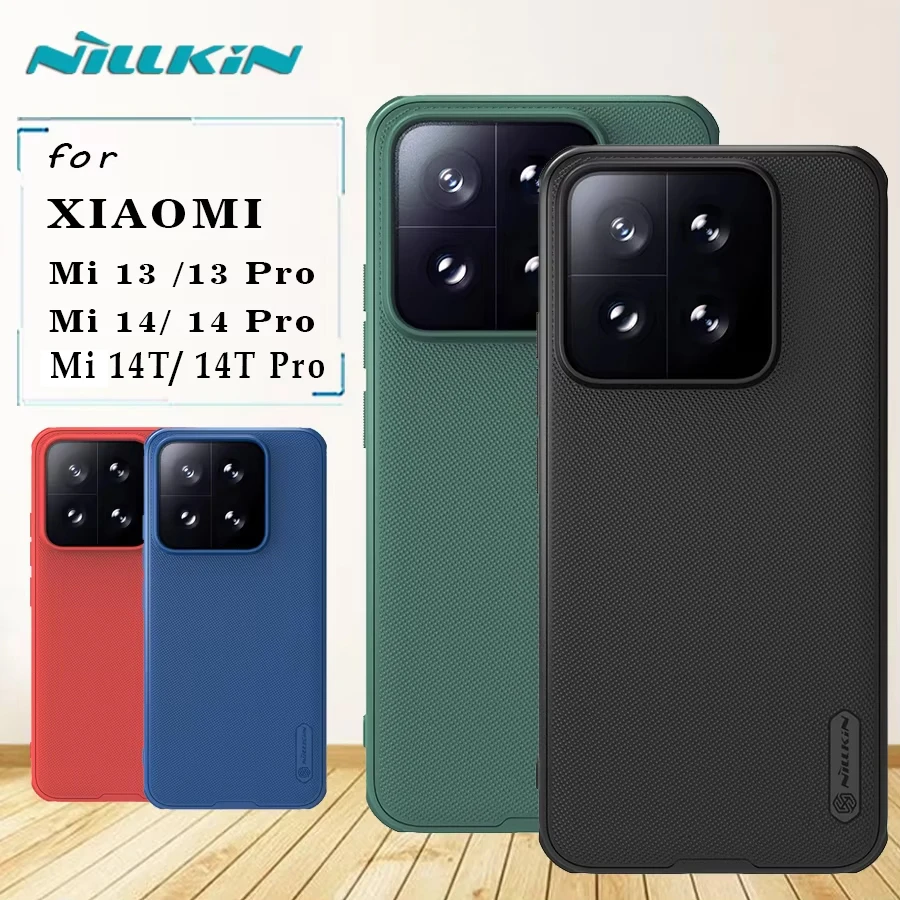 Nillkin For Xiaomi Mi 14T 13 14 Pro 5G case frosted pro Full 360 TPU PC Protective case Back Cover For Xiaomi Mi 13 14 Pro 5G