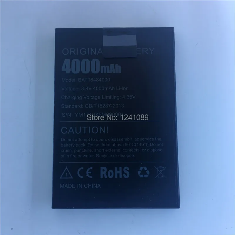 Mobile phone battery for DOOGEE BAT16484000 battery 4000mAh X5 max pro Long standby time High-quality for DOOGEE x5 max battery