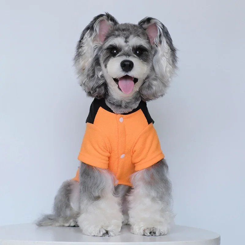 Pet Dog Cat Halloween Costume Funny Pumpkin Pattern Dog Fleece Outwear T Shirts Holiday Apparel for Festival Party Events