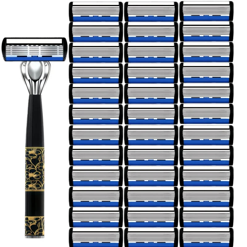 

1 ручка + 3 лезвия/мужчины и женщины, безопасные волосы на теле, бикини, полоски с алоэ, набор лезвий, женские бритвы, сменные головки