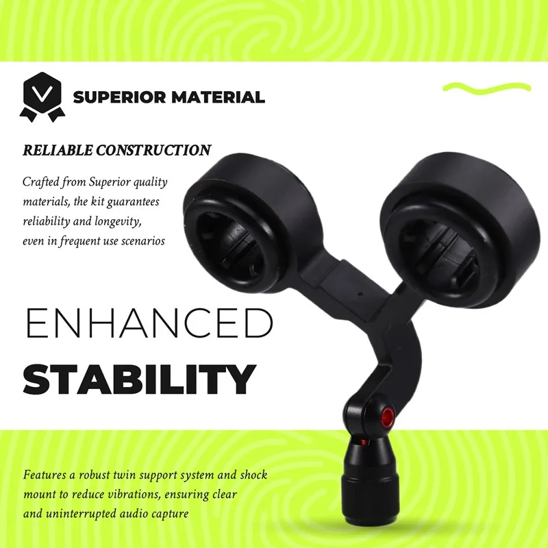 【COMPRAR AGORA】Kit de suporte de microfone duplo para instalação de microfone presidencial de montagem de choque de suporte duplo universal SM57