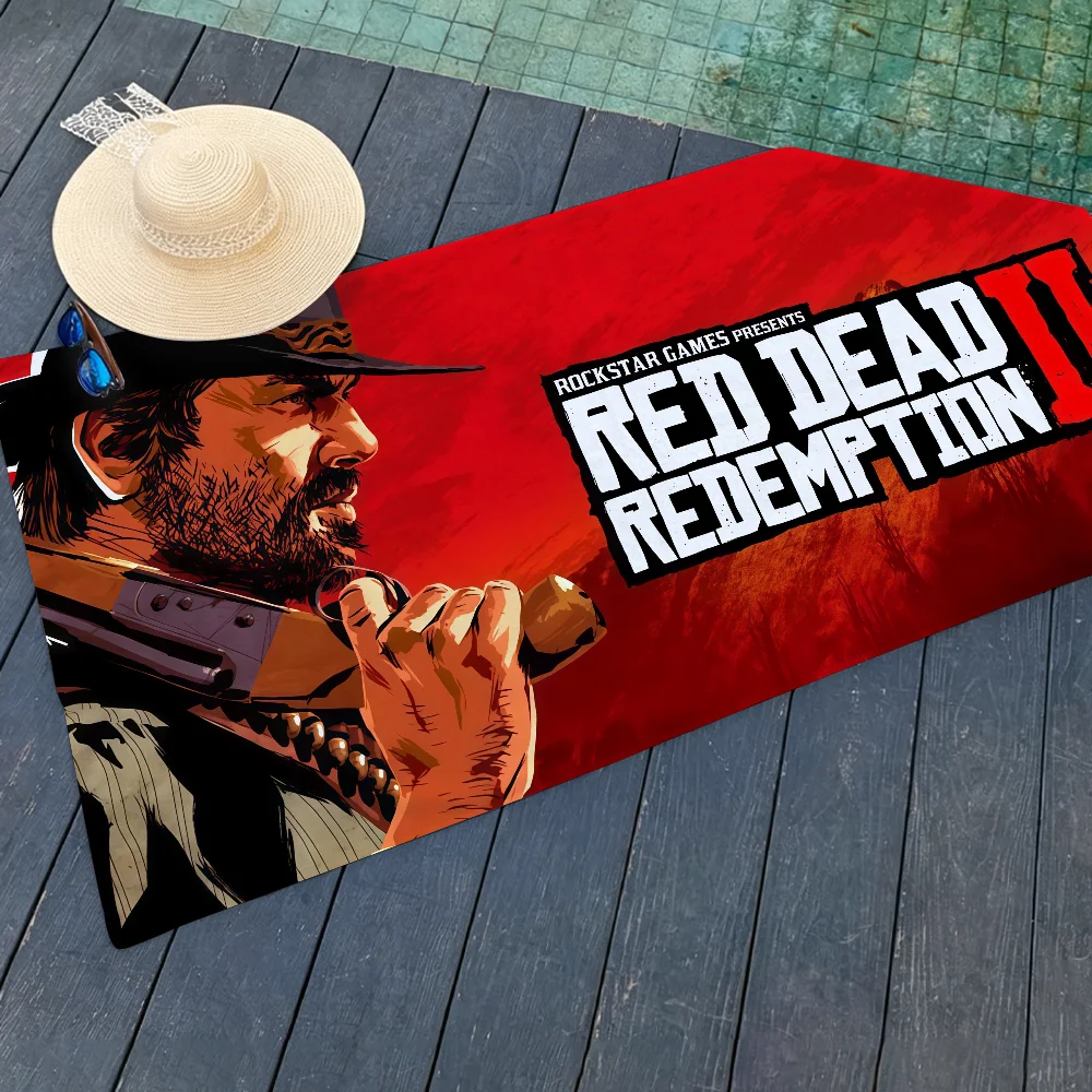 Serviette R-Red Dead R-Redemption 2 légère et portable pour le yoga, la gym, la natation, la plage, les voyages, les accessoires de sport, résistante au sable