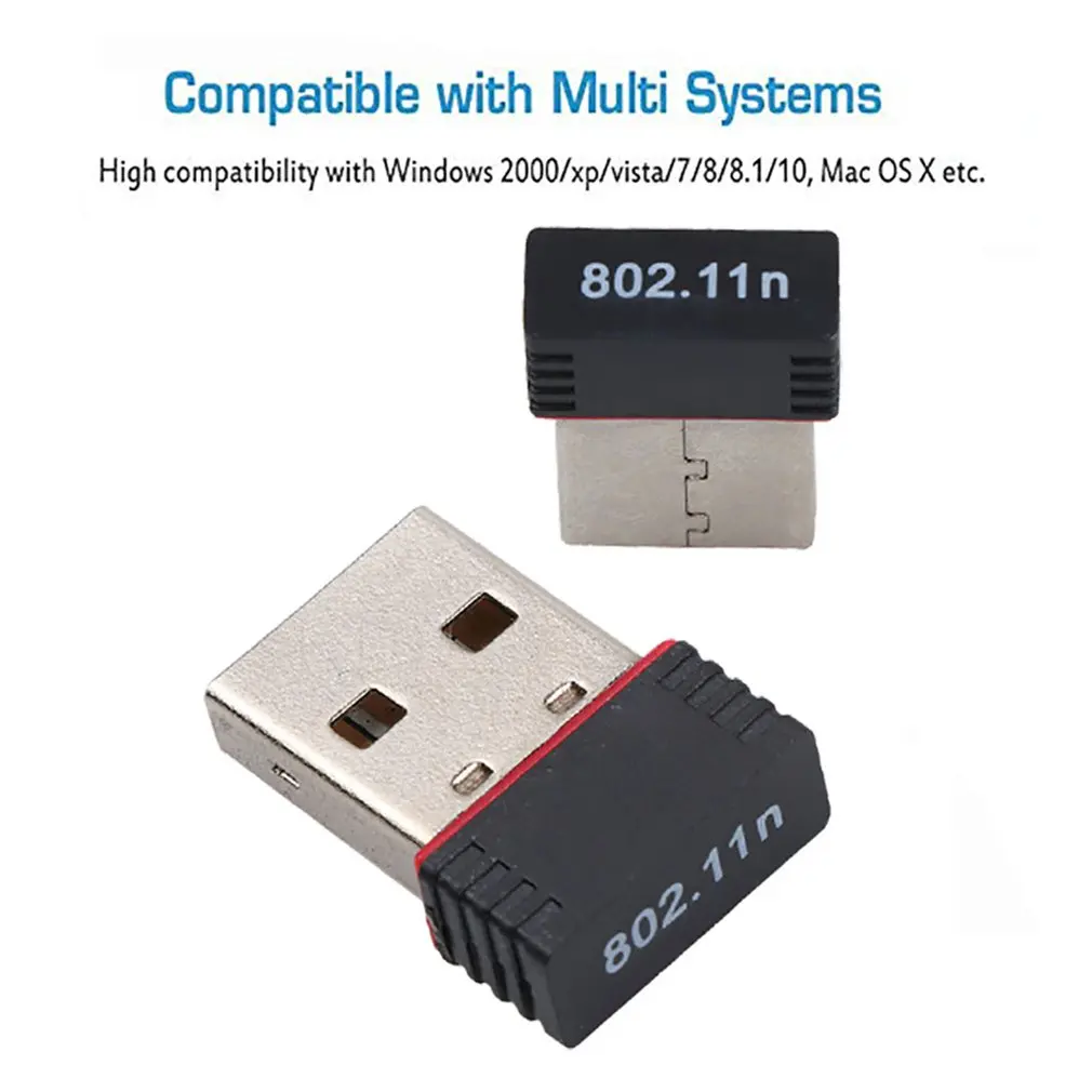 Mini USB Wifi Adapter USB Wireless Receiver Dongle Network Card External Wi-Fi 802.11n Antenna 150Mbps  For Desktop Laptop