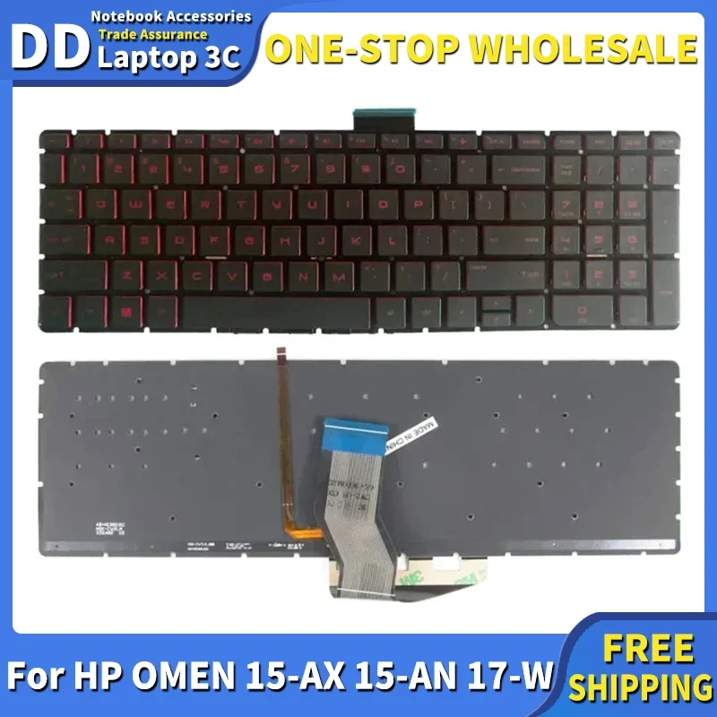 US Keyboard For HP Omen 15-AX 15-AN 17-W Laptop English Backlit Keyboard Replace SG-80750-XBA 835664-001 V150646LS1 9Z.NC8BQ.701