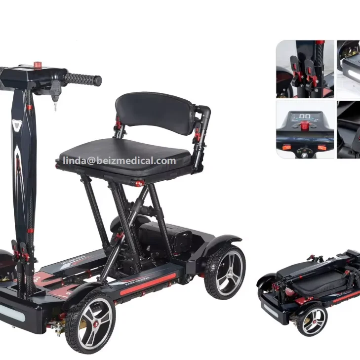 

18.5kg Feather Lightweight Electric Scooter Carbon Fiber Frame Aircraft-grade Aluminum Connectors 180W Brushless Motor- BZ-JR05