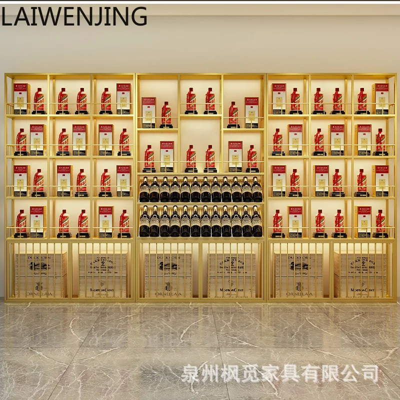 

MJY new floor-to-ceiling display rack high-end wine store multi-layer display rack