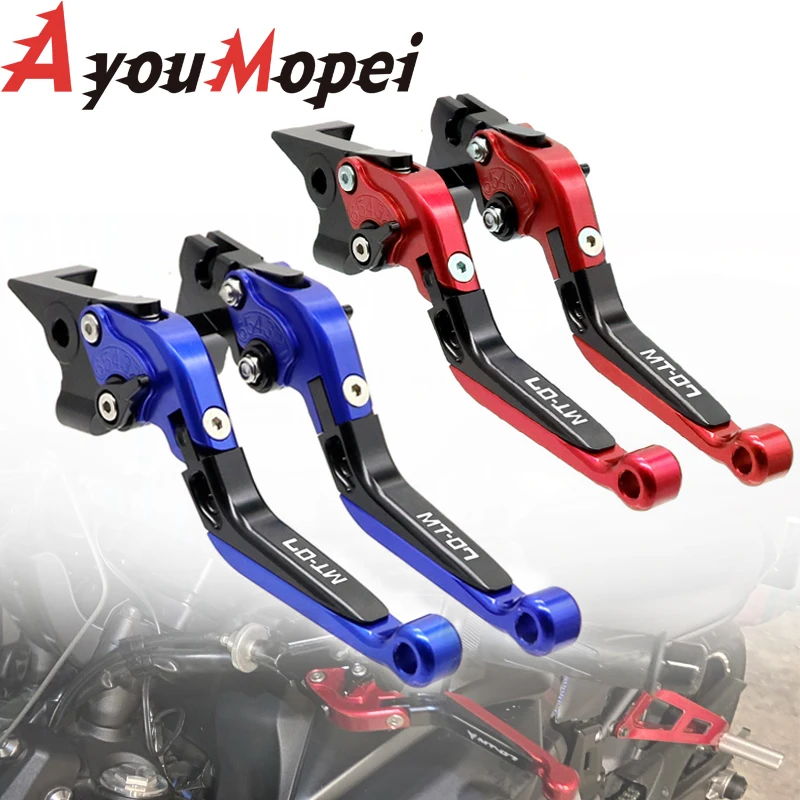 Brake Clutch Levers For YAMAHA MT07 FZ07 FZ-07 2014-2023 Motorcycle Accessories Adjustabale Folding Extendable Handles MT-07