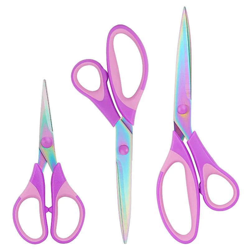 1pc Craft Schere scharfe Titan klingen Schere Gummi Soft Grip Griff Stoff Schere Werkzeug ideal für Erwachsene Büro Nähen