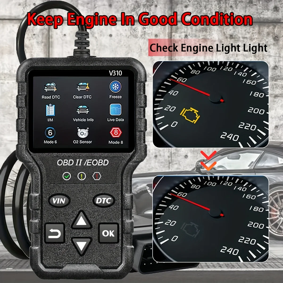 Car Voltage Tester Engine Fault Code Reader Car Obd2 V310 Scanner Diagnostic Tool Can Charging Tester Diagnostic Tool Suitable