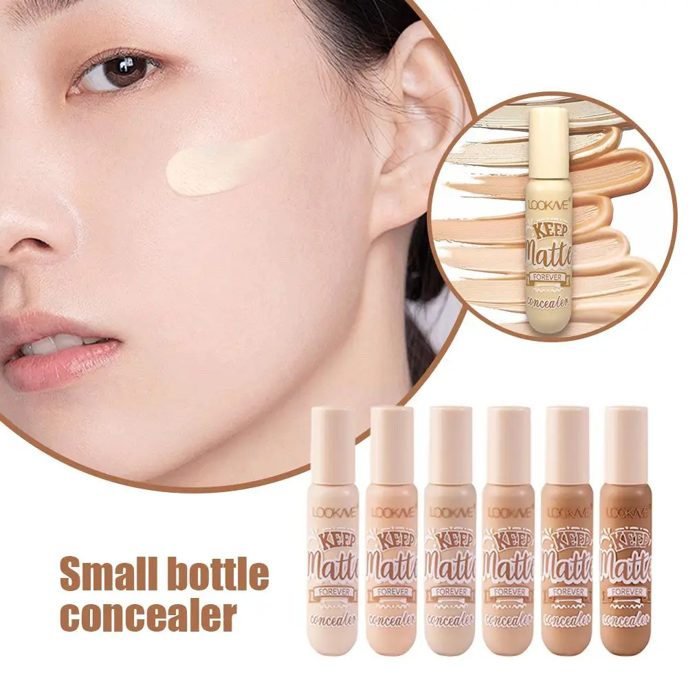 6 Kleuren Kleine Fles Matte Concealer Waterdichte Hydraterende Dekking Donkere Cosmetica Acne Crème Basis Volledige Make-Up Natuurlijke F H8r8