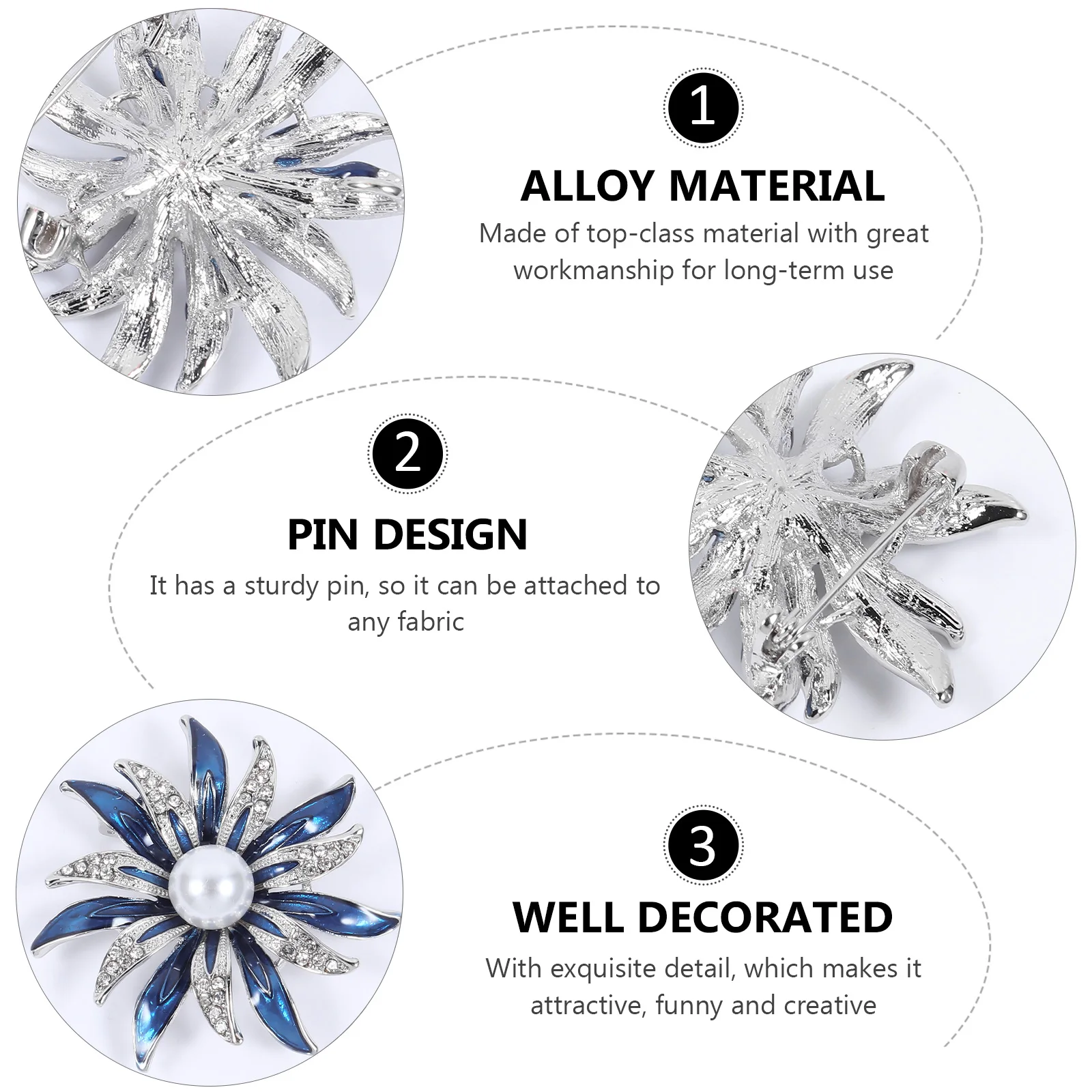 

Enamel Flower Brooch High Quality Alloy Jewelry Decorative Breastpin Elegant Women Clothes Accessory Wedding Party Gift