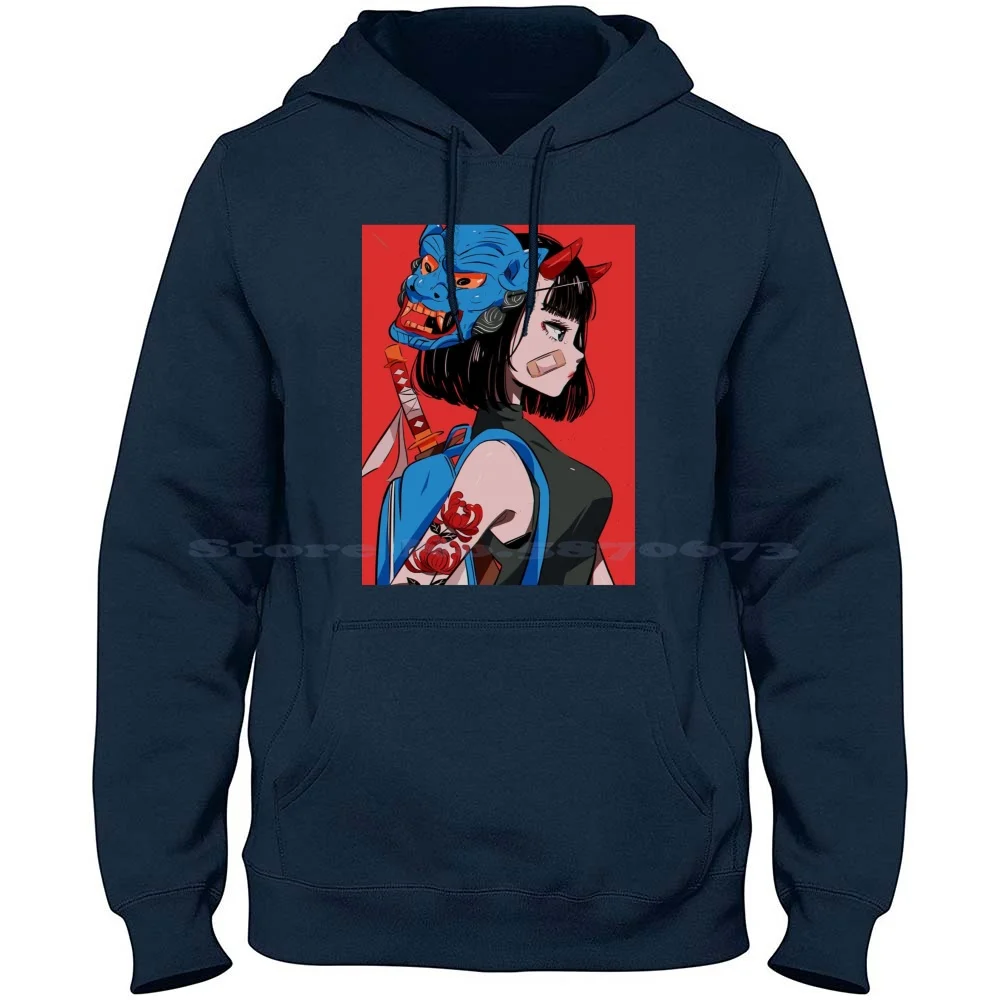 Girl 100% Cotton Hoodie T Shirt Japan Japon Manga Anime Girl Gun Science Fiction Cybernetics Sword Katana Yakuza