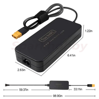 ToolkitRC ADP180 180W 19.5V 9.23A Charging Power Adapter with XT60 Output Adapter For RC iSDT GTPower HotRC SkyRC Chargers