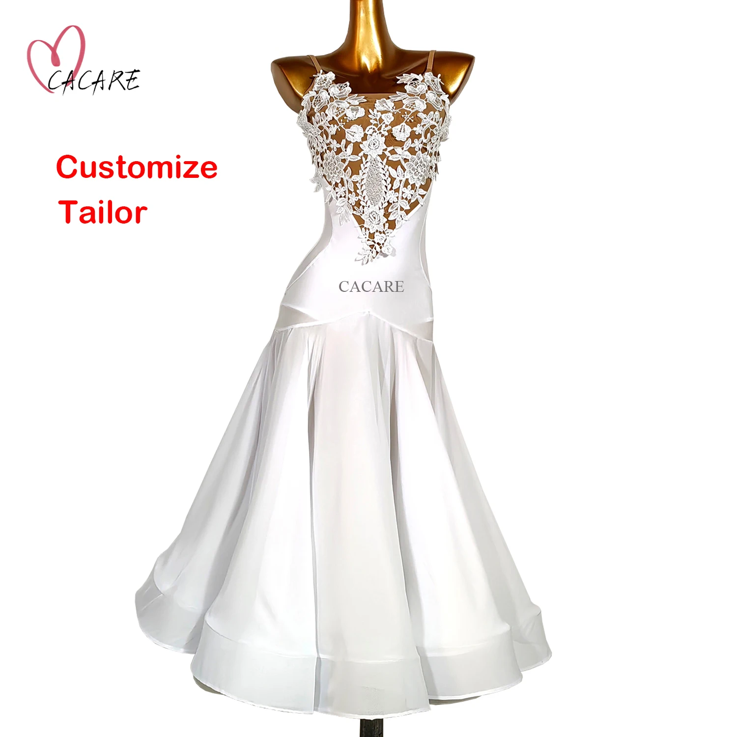 

2024 Costumes White Sexy Ballroom Dance Competition Dresses Women Waltz Dress Standard Dancing Wear Modern Prom Urban Customize