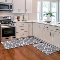 Anti-Fatigue Kitchen Mats Non-Slip Waterproof Kitchen Rugs and PVC Ergonomic Cushioning Rugs