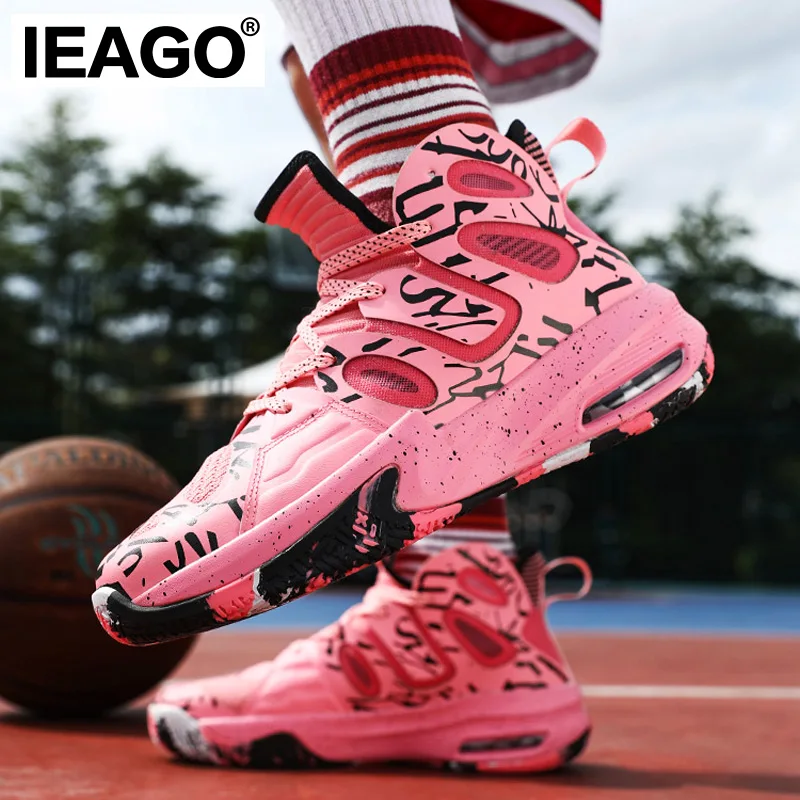 IEAGO Original High Quality Spike Mens Womens Breathable Non-Slip Basketball Shoes Cushion Athletic Sneakers