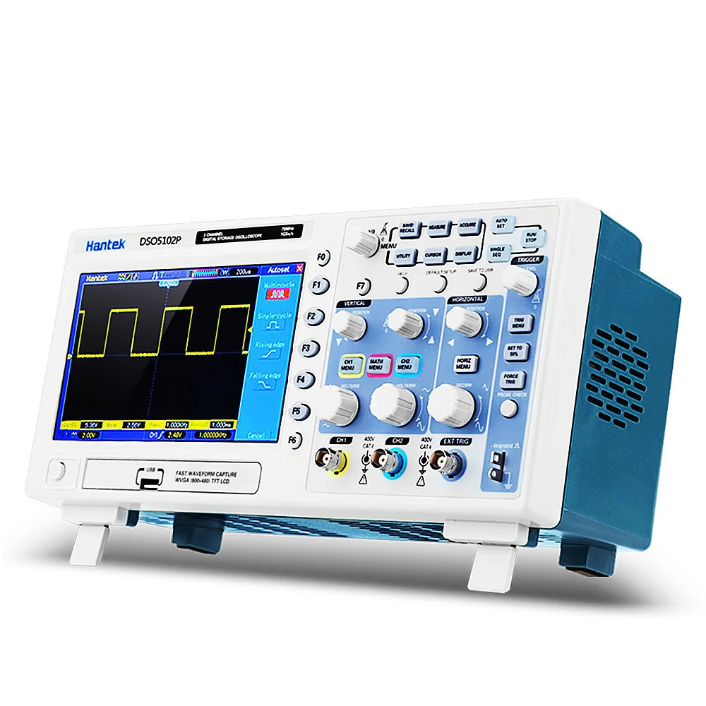 Osciloscópio portátil 70mhz do armazenamento de digitas de dso5072p 2 canais usb osciloscópio dso5102p dso5202p 100mhz 200mhz 1gsa/s 40k