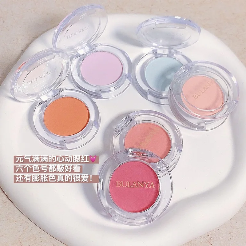 Monochrome Blush Matte Natural Cheek Color Brightening Face Waterproof Cheek Tint Cheek Rouge Female Makeup Waterproof 1pc Matte