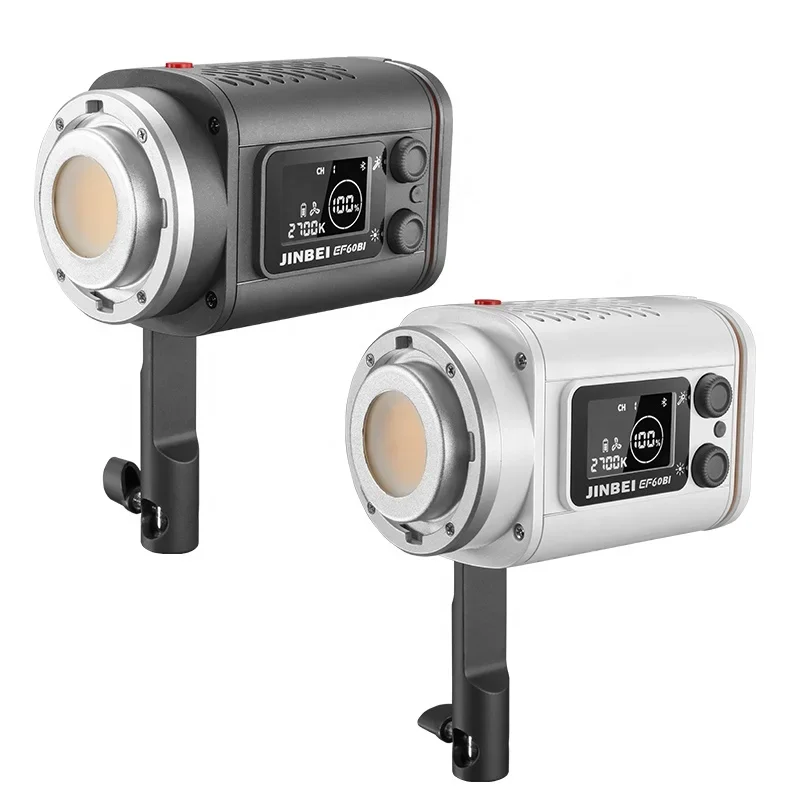 Hot Sale JINBEI EF-60BI 60w Photography Lighting Portable Ultra-Compact Handheld Outdoor LED Video Light Kit With Carrying Case