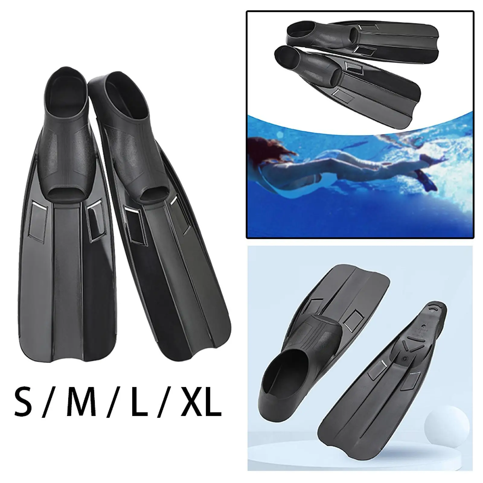 

Scuba Diving Fins Snorkeling Fins Lightweight for Men Women Travel Portable Diving Equipment Swimming Flippers for Underwater