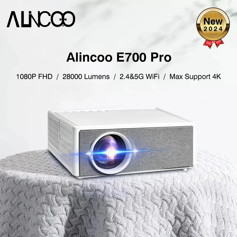 2024 Alincoo New 1080P E700 Pro Full HD Projector 4K 2K Beam Projectors Home Theater 5G WIFI Android Smart Video Movie Beamer