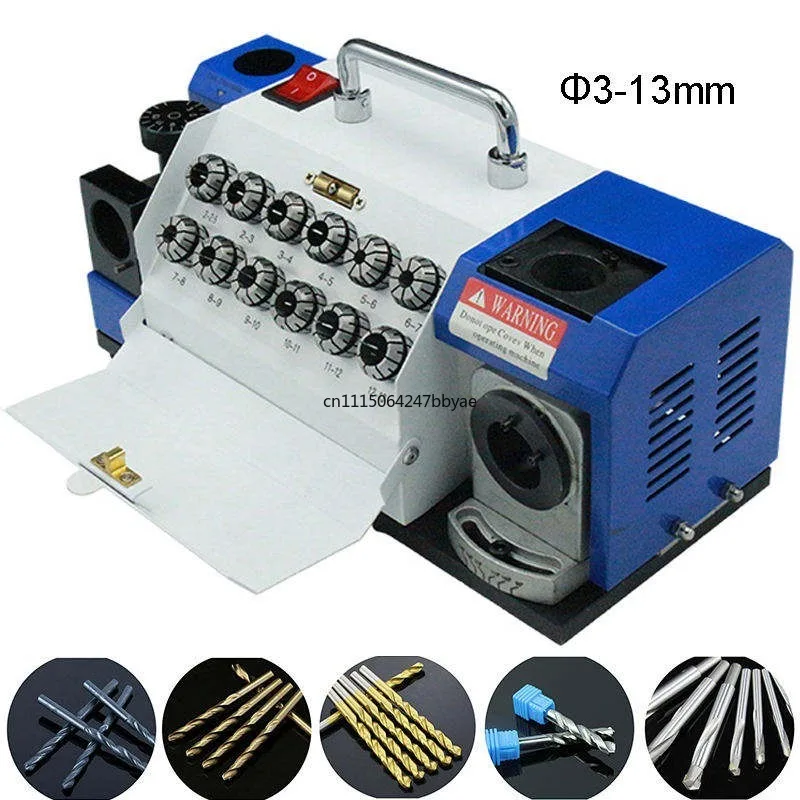 For 3-13MM Desktop Twist Drill Grinder 90-140° Adjustable Angle Automatic Small Drill Bit Sharpener Special Grinding Tool