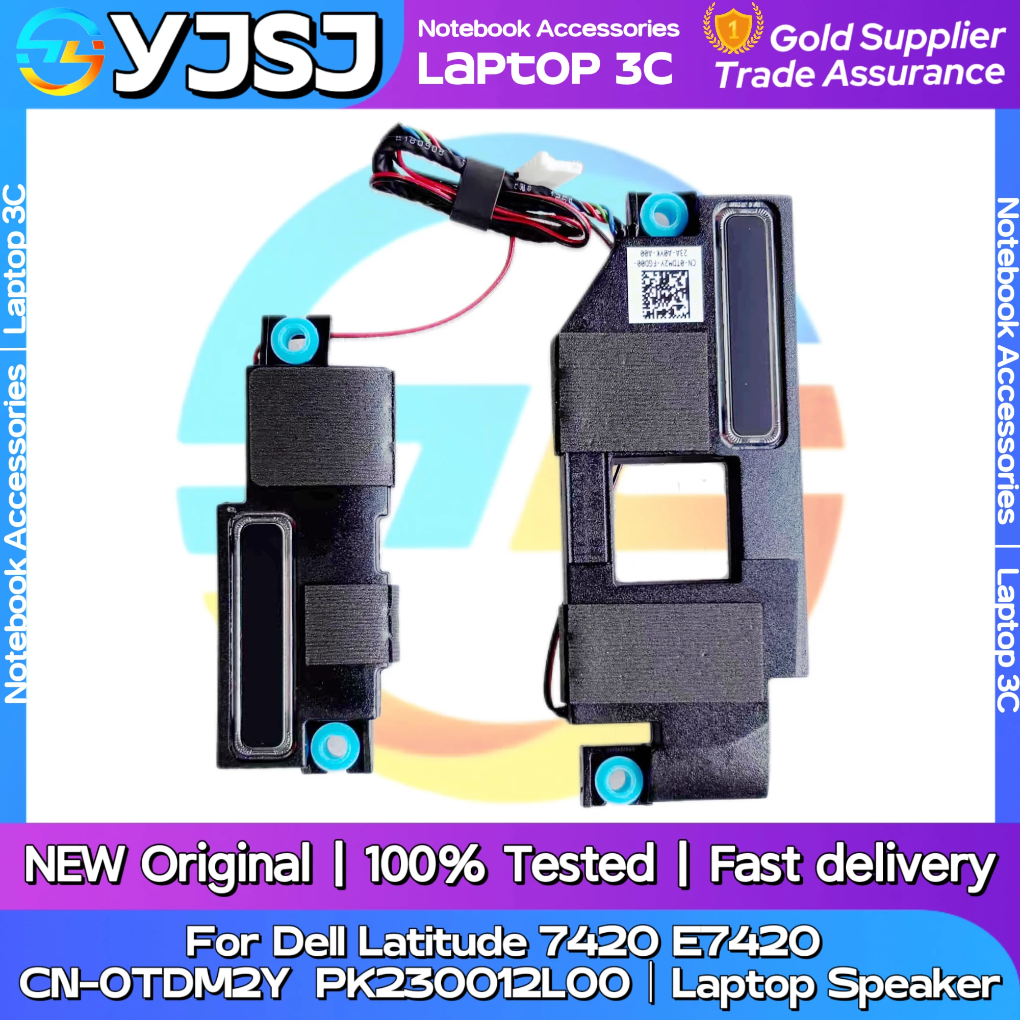 NEW GENUINE Original Laptop Speaker DELL Latitude 7420  E7420  built-in speaker horn audio  CN-0TDM2Y PK230012L00 view 3