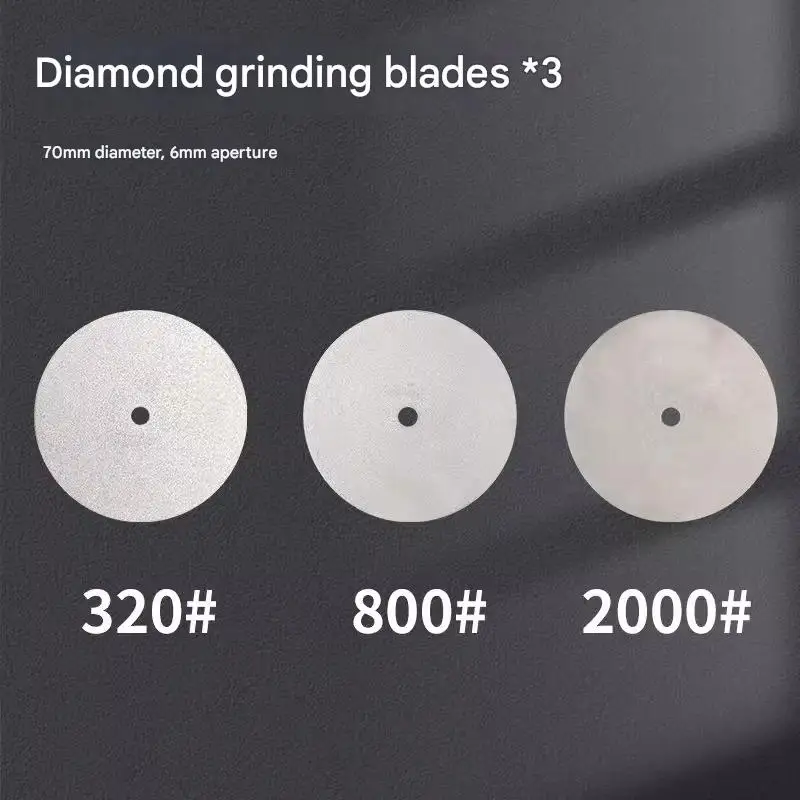 Diamond Sharpening Wheels Set, #320 #800 #2000 Grinding Discs for Knife Sharpeners 70mm diameter, 6mm aperture