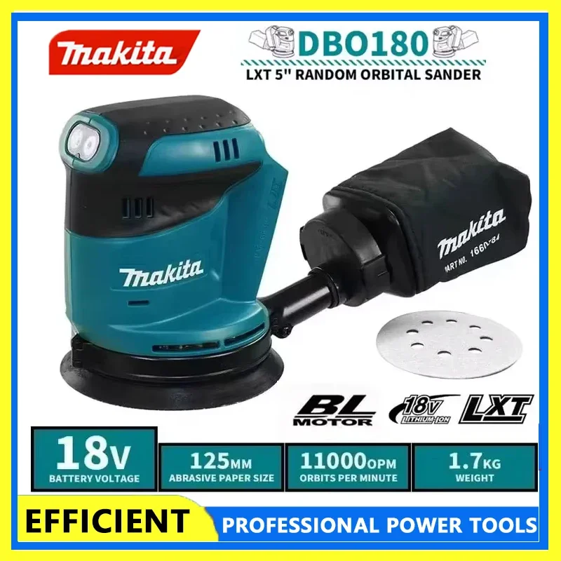 

Makita DBO180Z 18V Brushless Cordless Disc Random Orbital Sander Woodworking Sanding Putty Polishing Bare Tool for DIY And Profe