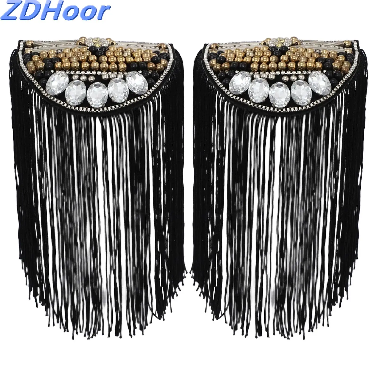 

Эполет на плечо с кисточками, значок со стразами, расшитый бисером, стразы, брошь на плечо, булавка, бахрома, эполет на плечо для женщин и мужчин