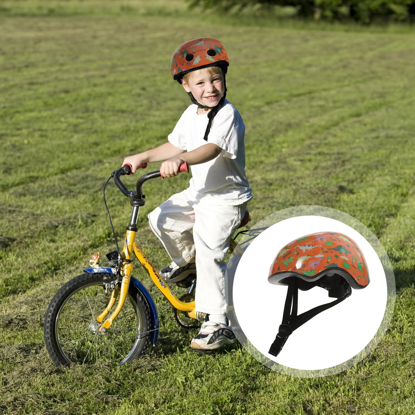 

Kids 50-53Cm Adjustable Strong Pvc Shell Foam Shock Absorbing Ventilated Design For Children Bike Skating