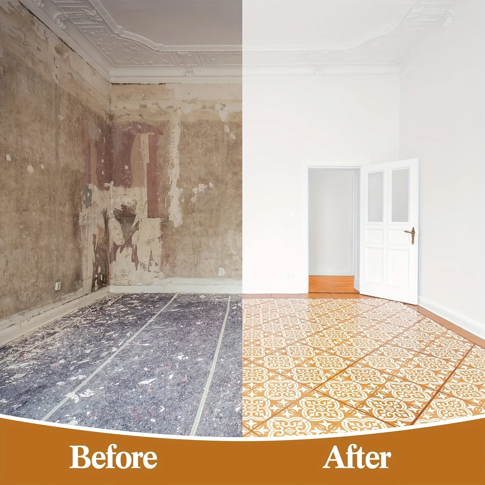 4 قطعة قوالب استنسل نمط مربع 11.8 بوصة هندسية الأزهار الملمس رسم الإستنسل DIY بها بنفسك مجلة الفن سجل القصاصات الحرفية