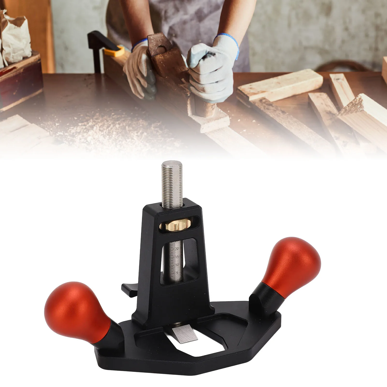 

Woodworking Router Plane Hand Router Trimming Plane Anodic Oxidation Treatment Blade Hand Planer