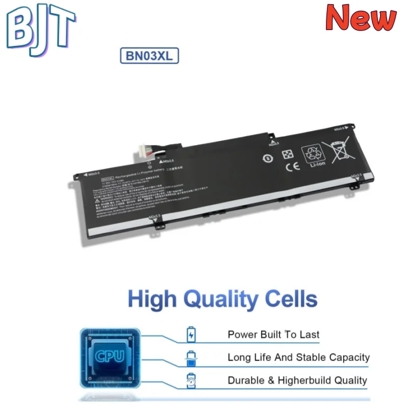 New BN03XL Laptop Battery 11.55V 51Wh for HP Envy x360 13-ay 15M-EE13-ay0360ng 13-AY0021NF HSTNN-DB9N HSTNN-OB1O L77034-005