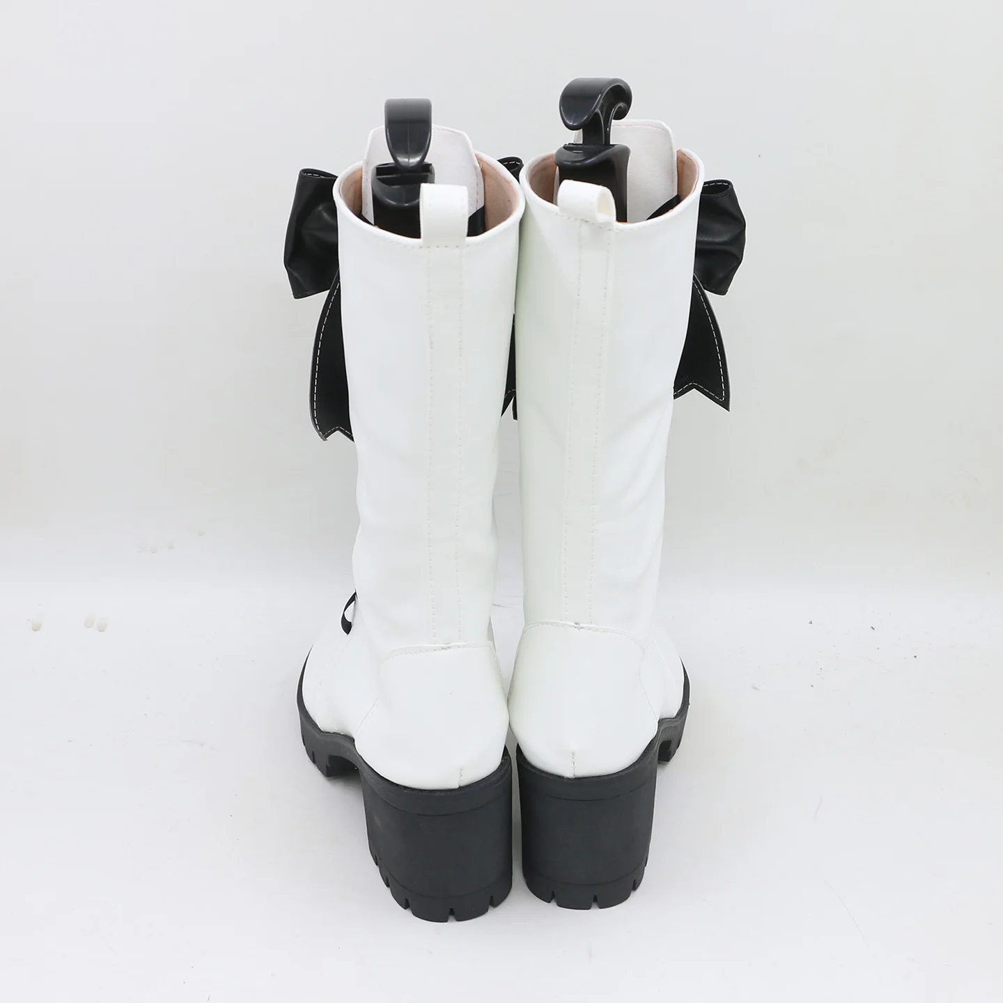 Black Butler Buch des Zirkus Ciel Phantomhive Cosplay Schuhe Stiefel Anime Halloween Party Cosplay Weiße Pu-Lederstiefel