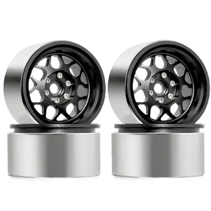 

4pcs Aluminum 2.2" RC Beadlock Wheel Wheel Rim Hex Fit for TRX4 TRX6 SCX10 90046 RR10 Wraith 1/10 RC Crawler Car