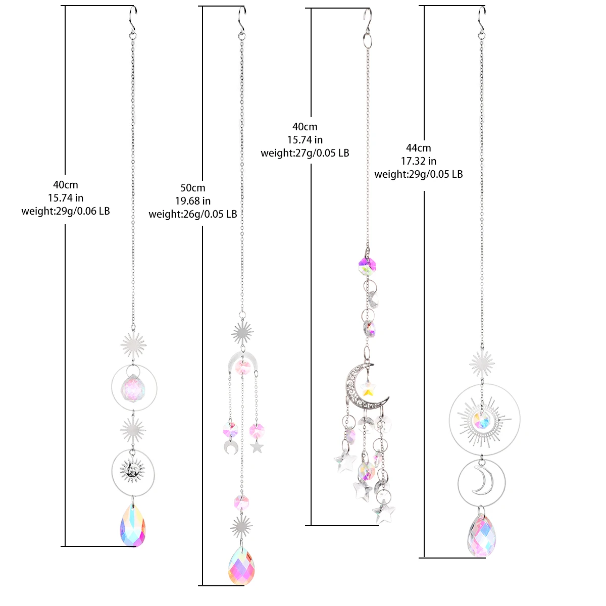 Silver Suncatcher Hanging Crystal Prism Light Catcher Window Sun Catcher Rainbow Maker Prisma Garden Decoration regalo di nozze