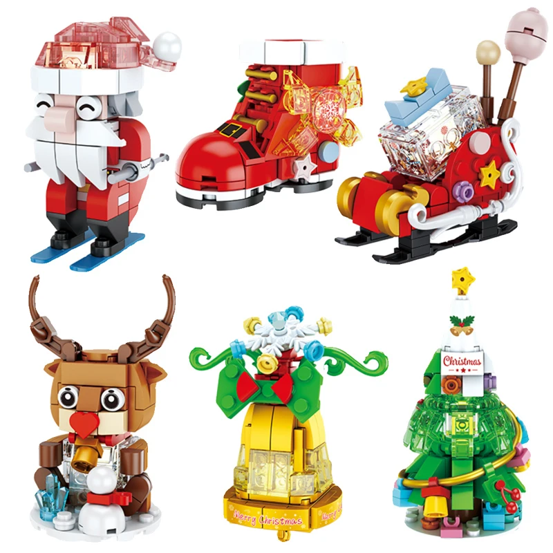 

Creative Christmas Decor: Santa Reindeer Model Building Kit, Educational Learning Toy & Perfect Holiday Gift for Children