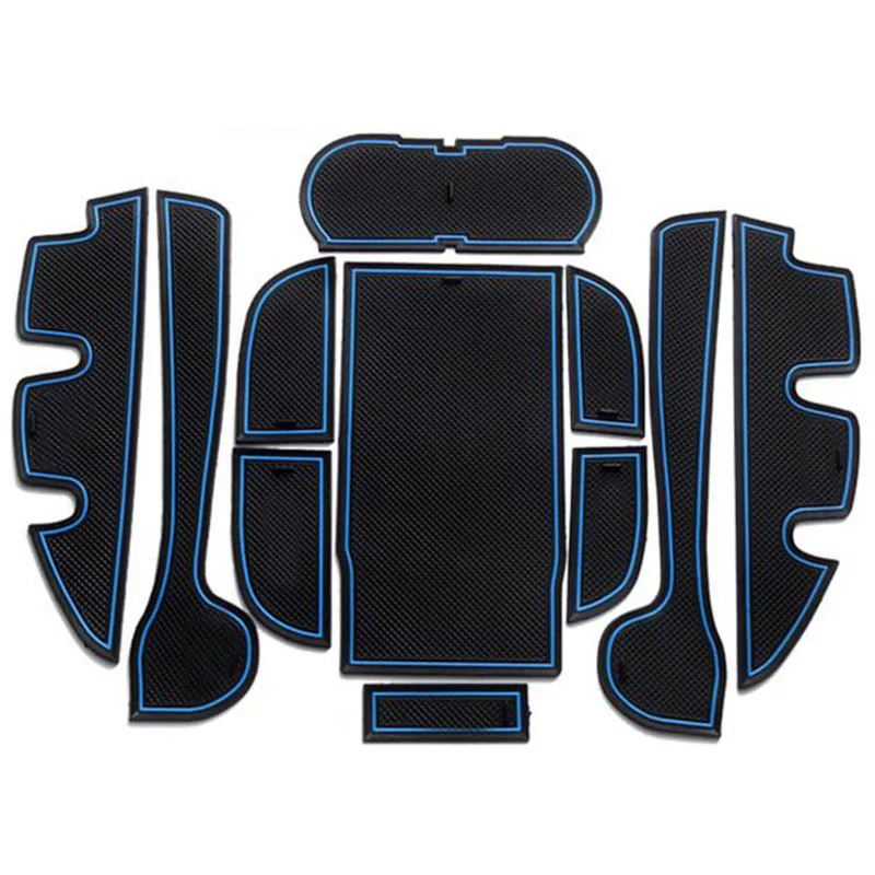 Gate Slot Pad Interior Door Pad/Cup for Toyota Camry Accessories 2012 2013 2014 2015 Non-Slip Mats Red/Blue/White with Logo view 2