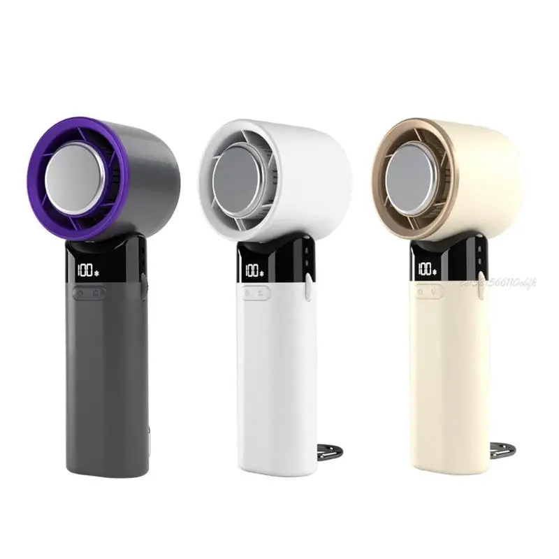 

27RB Перезаряжаемый миниатюрный вентилятор с мощным моторным цифровым дисплеем Охлаждающее устройство Студенческое электрическое