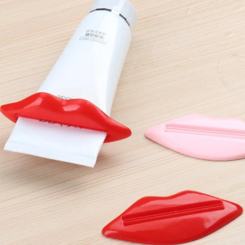 1000pcs Kiss Lip Toothpaste Squeezer Easy Press Tube Dispenser Gadget Spremi Dentifricio