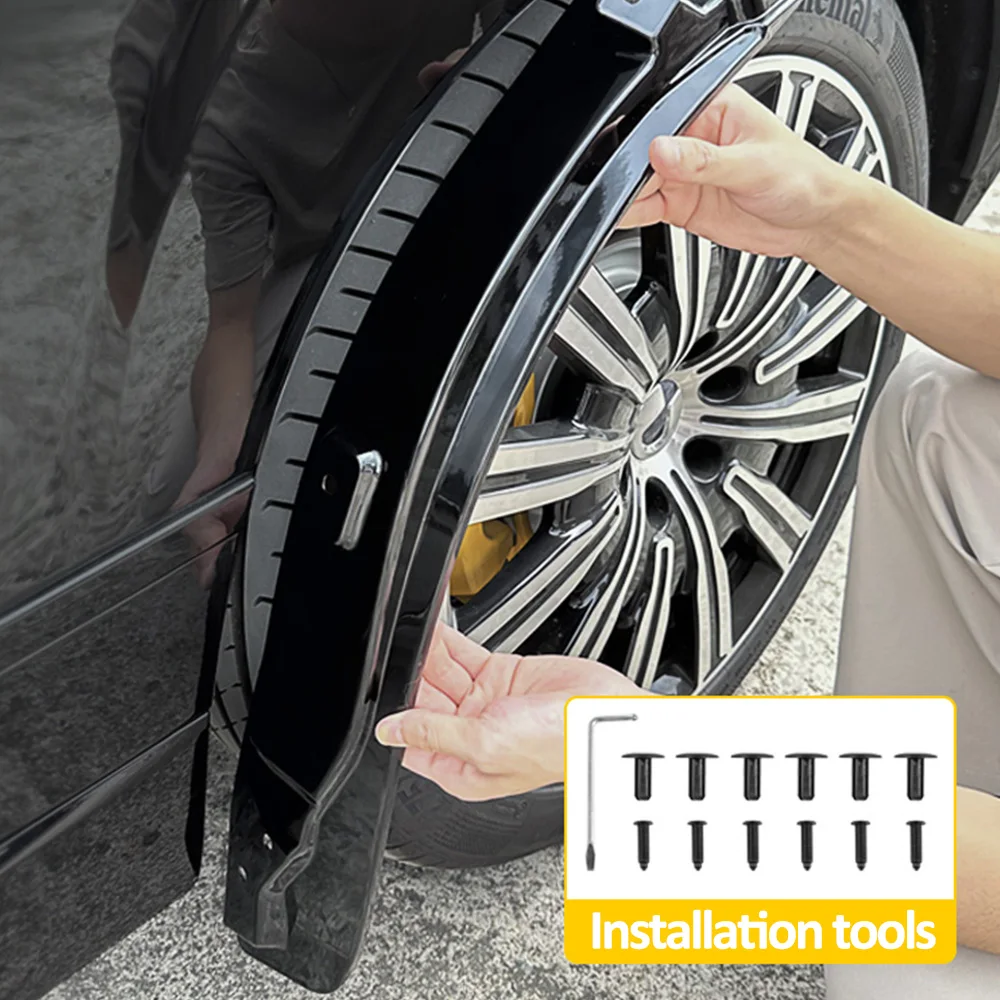 2 Pcs Rear Wheel Lining Mudguard For Denza N9 2025 Car Modification Supplies Effectively Block Mud And Sand Widening Protection