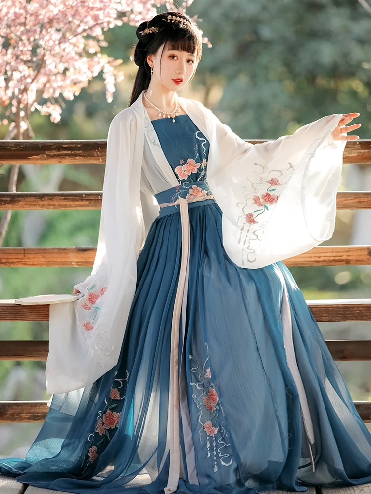 Women\'s Traditional Chinese Korean Costume Korean Women\'s Dress Embroidered Wei Jin Dynasty Party Performance Dance Costume