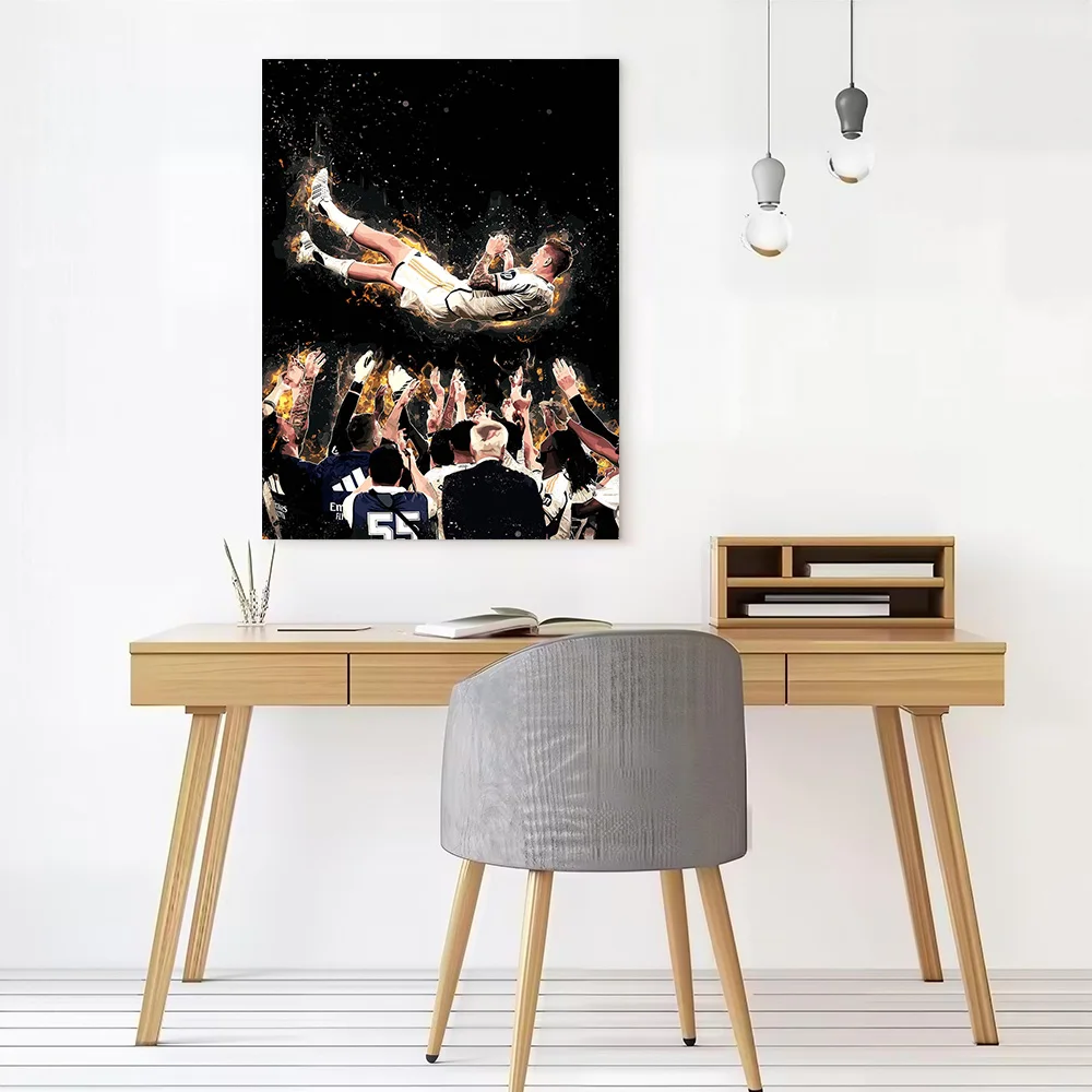 Toni Kroos Goal Celebration Canvas Poster Customizable Pictures Wall Art Canvas Painting for Home and Decoration Living Room