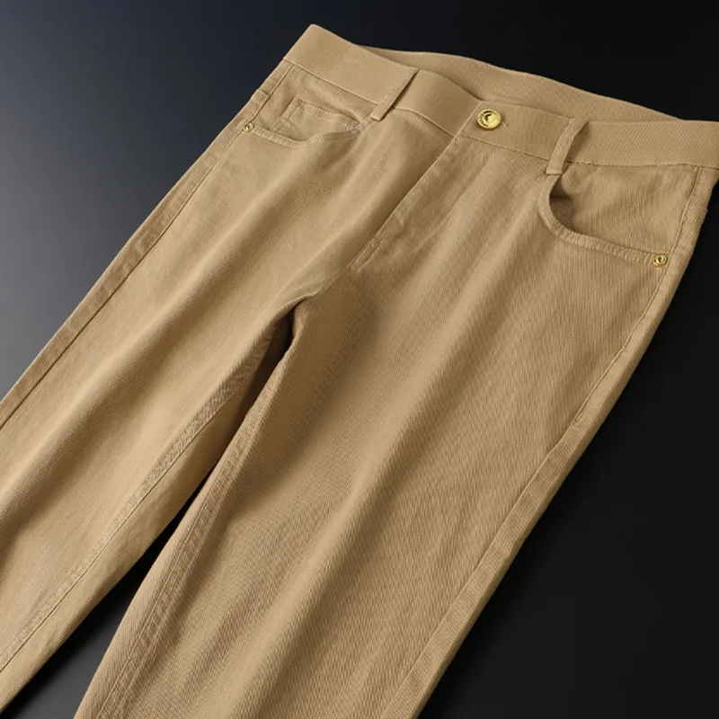 Spring 2024 advanced sense of new casual business pants men slim feet non-ironing men's pants