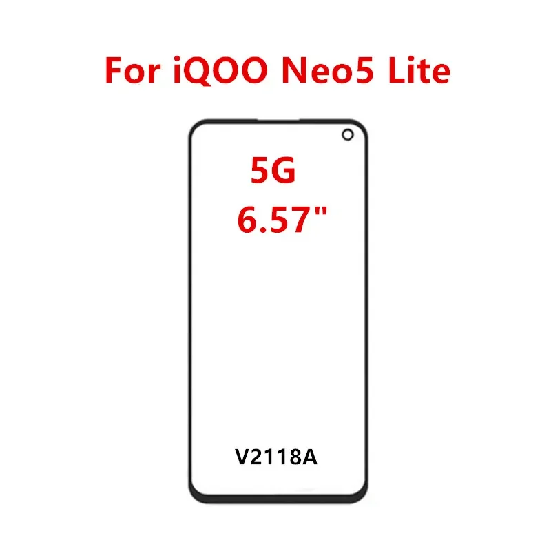 Neo5 Neo3 Touch Screen For Vivo IQOO Neo 6 SE 5 5S Lite 3 Front Panel LCD Display Outer Glass Cover Lens Repair Replace Parts