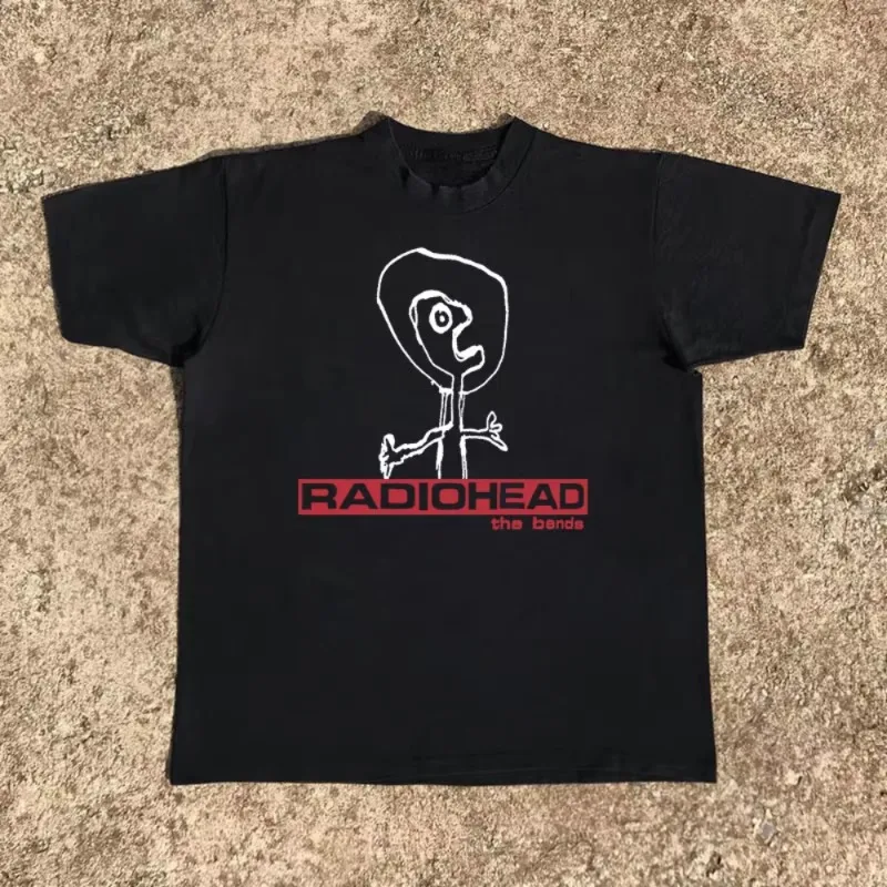 Radiohead The Bends T-shirt Women's Cotton Short Sleeve Hip Hop Radiohead Rock Band Summer High Quality Y2k Top Streetwear