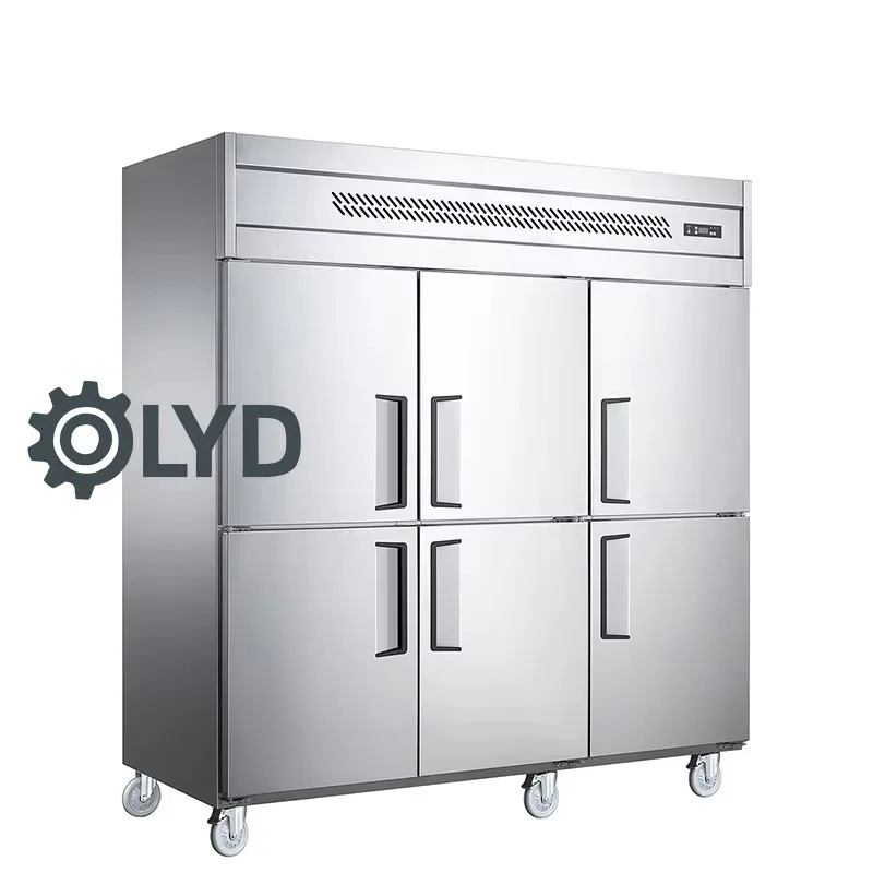 Four Door Refrigerator Commercial Kitchen Upright Large Capacity Dual Temperature Freezer for Restaurant Hotel